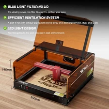  ATOMSTACK: Laser engraver Enclosure, Camera, LED Light -See thru Acrylic case