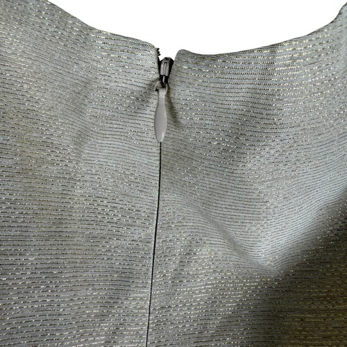 Robe fourreau métallisé doré scintillant Shoshanna sans manches femme taille 8 - Photo 6/7