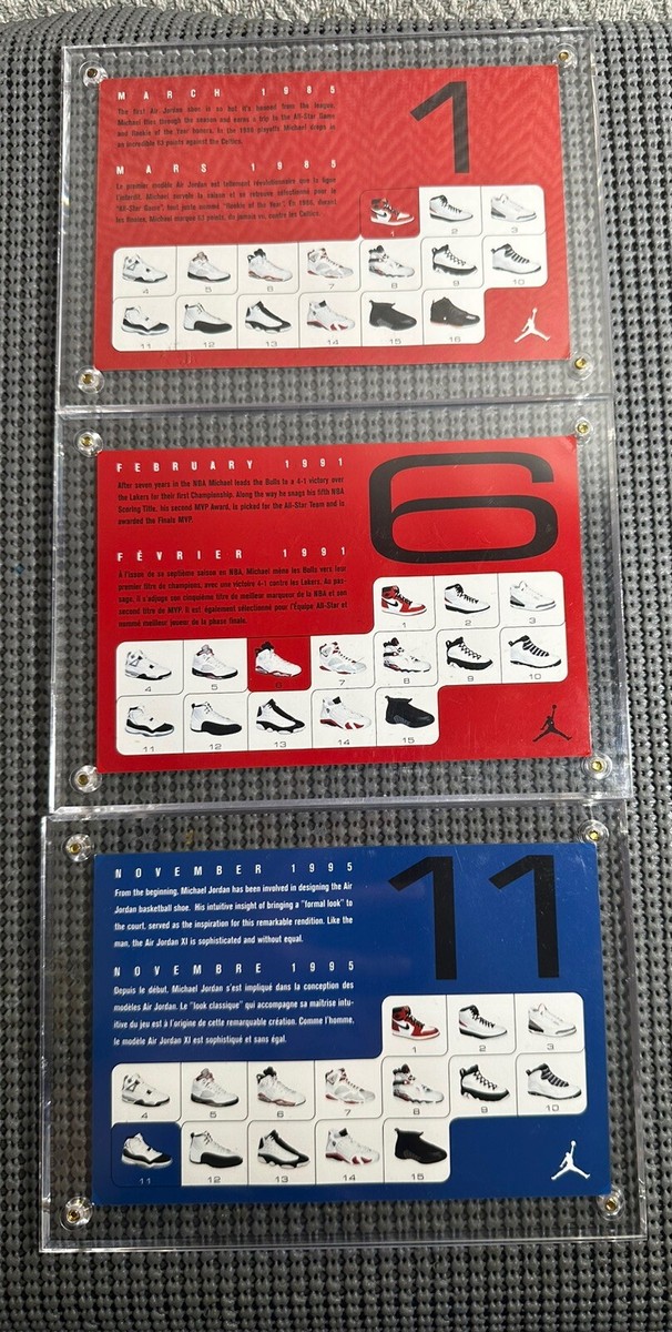 air jordan shoe card