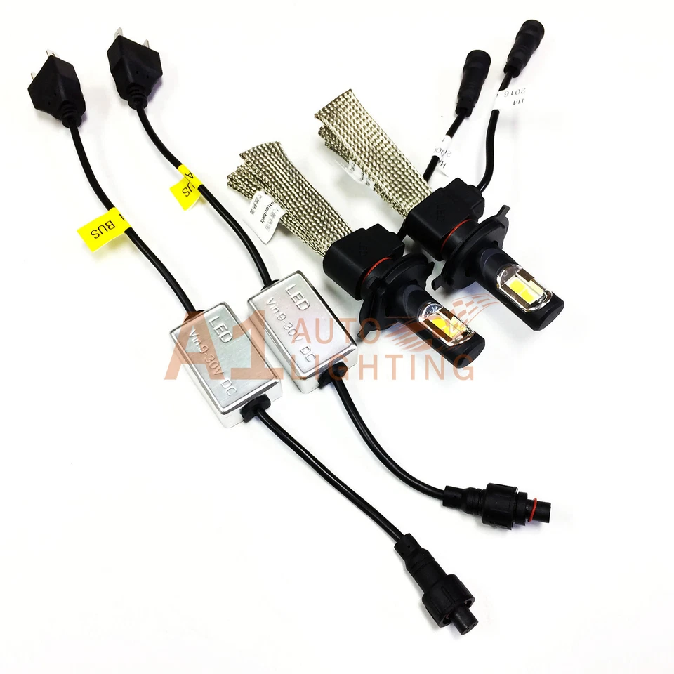 NUEVO Kit de faros LED Canbus H4 36W sin ventilador 4000LM 6000K xenón blanco bombillas altas/bajas Foto 2 de 4