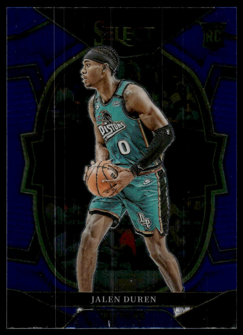 2022-23 Panini Select #98 Jalen Duren RC Blue Prizms Detroit Pistons