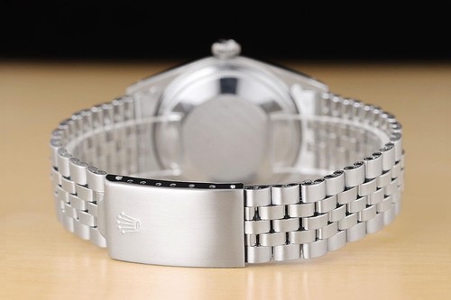 ROLEX MENS DATEJUST BLUE DIAL FLUTED BEZEL 18K WHITE GOLD STAINLESS STEEL WATCH - Picture 6 of 9