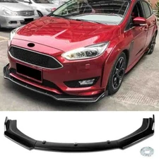 Glossy Black Front Bumper Lip Splitter Spoiler Body Kit For Ford Focus 2015-2018