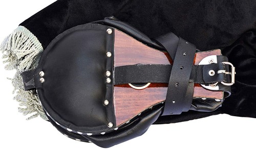 Uilleann Pipe Practice set Rosewood Chanter Bellows leather padding Strap Box - Picture 7 of 7