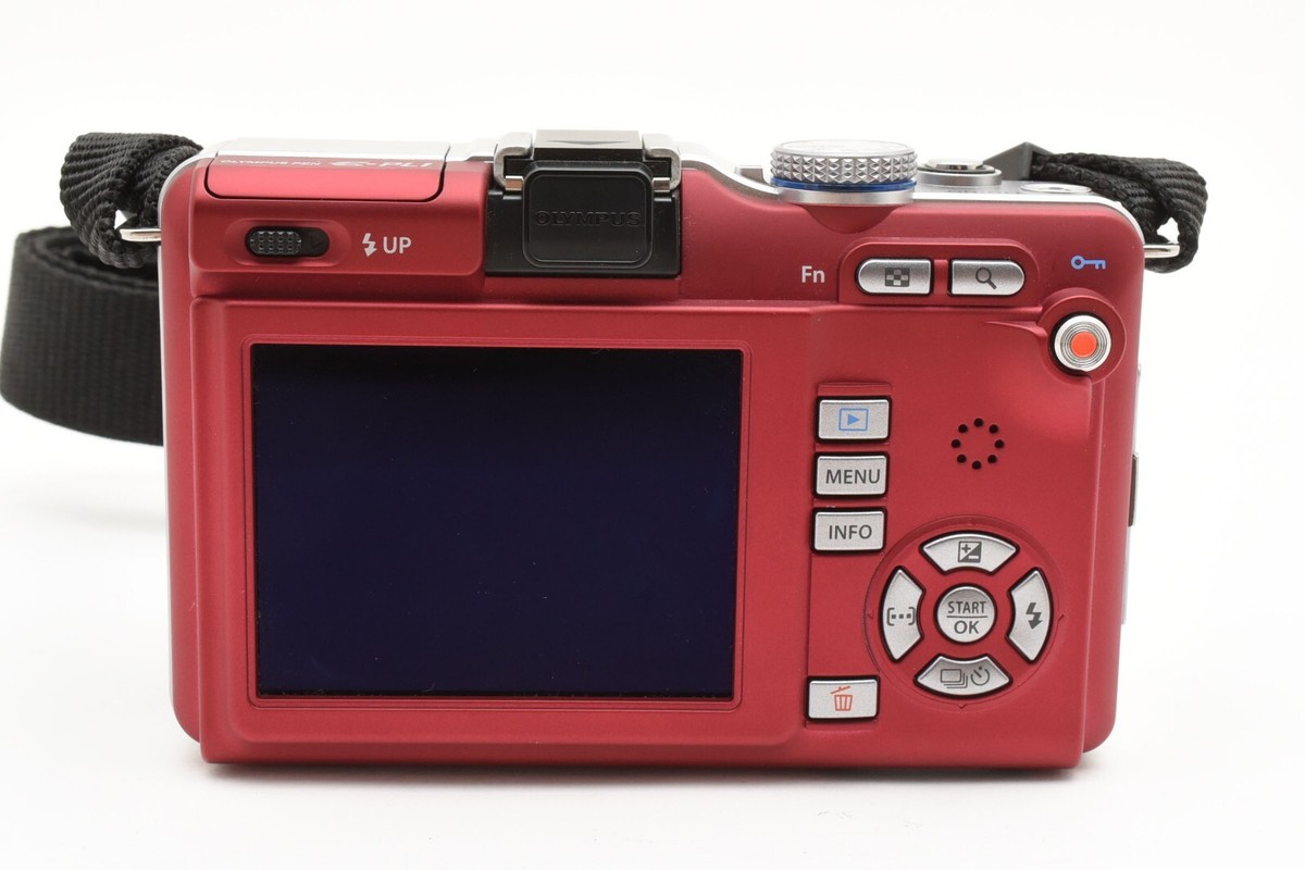Olympus PEN E-PL1 Red w/14-42mm f3.5-5.6 Lens, VF-1, FL-300R
