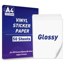 A4 Paper Sheets Adhesive Printable Label Sticker Paper Glossy for Inkjet Printer