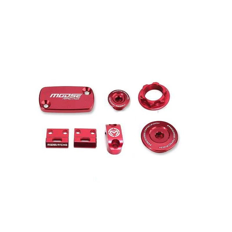 Moose Racing Bling Pack Billet Aluminio Rojo Para Honda CRF230F 2003-2016 Foto 2 de 4