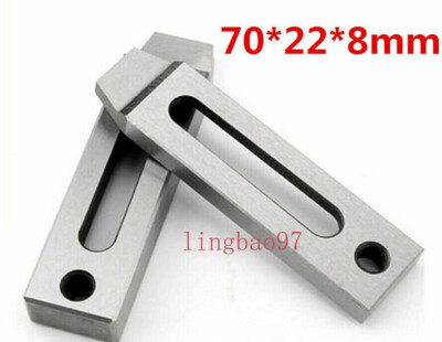 2pc Wire EDM Cutter Stainless Steel Jig Holder Clamp 70x22x8mm M8 Screw Claw