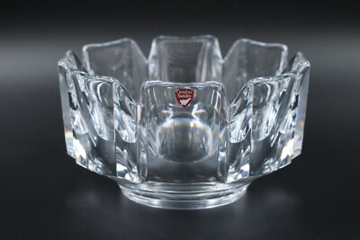 Orrefors Sweden Corona Design Lars Hellsten Schale Schüssel Vintage Ø 18,5 cm