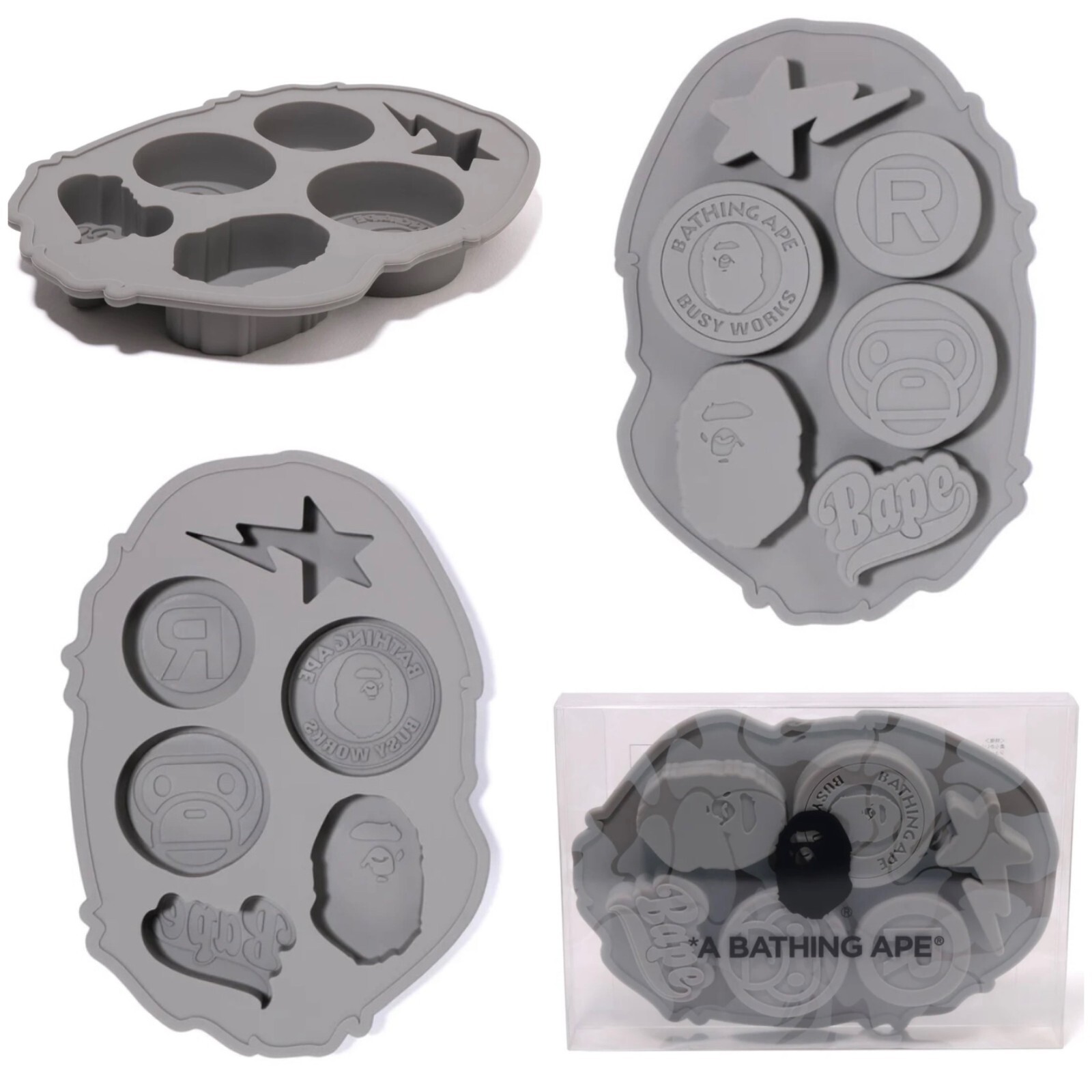 BAPE Ape Head Silicone Ice Cube Tray for Cocktails and Drinks