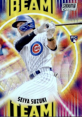 2022 Stadium Club Chrome Seiya Suzuki Beam Team Rookie SSP Wave