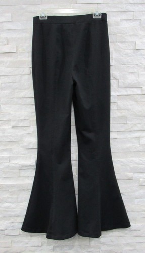 NEW Cushnie et Ochs Black Stretch Scuba High Waist Zip Flare Bell Bottom Pants M - Picture 6 of 7