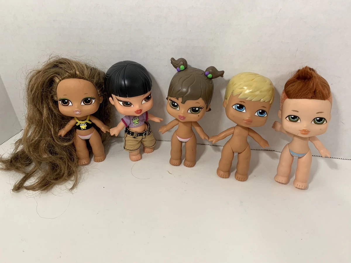 Bratz Babyz 5 small mini baby dolls Hair Flair Boyz Harvey Cameron Jade  Yasmyn