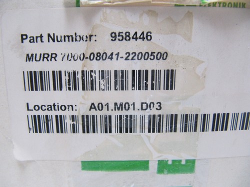(BOX OF 10 NEW) Murr Electric Sensor Cordset M8 Female 7000-08041-2200500 958446 - Picture 2 of 4