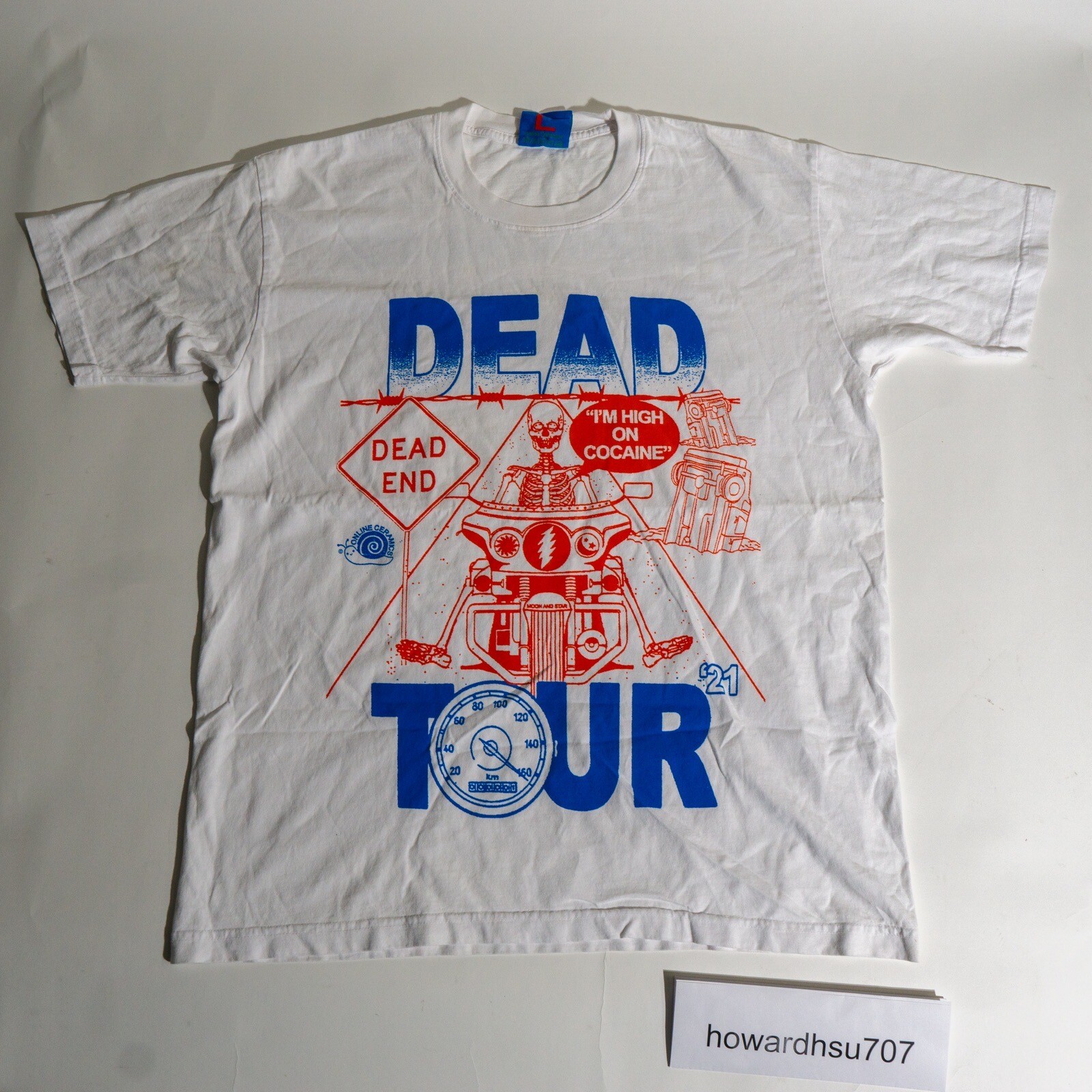 Online Ceramics 2021 Dead Tour T-Shirt Size L Brand New-image