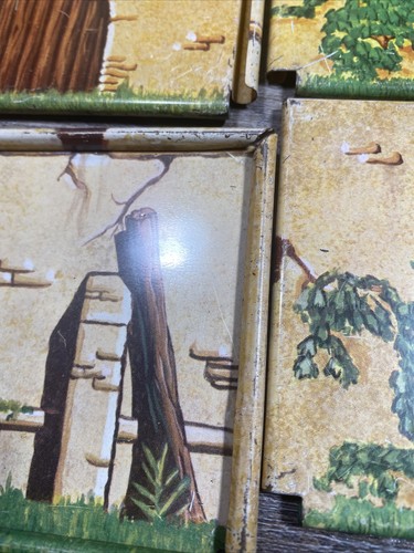 Vintage FORT DAVY CROCKETT PLAYSET Tin Wall Panels (6) - Picture 5 of 6