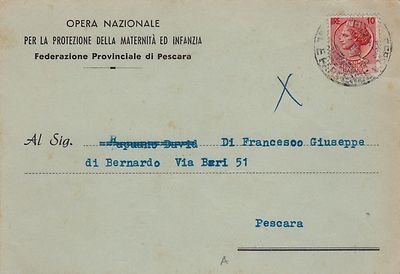 # PESCARA: headline - OPERA NAZ. MATERNITY AND CHILDHOOD PROTECTION