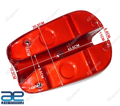 FOR BSA B33 SWINGING ARM 2 GALLON RED PAINTED CHROME PETROL FUEL