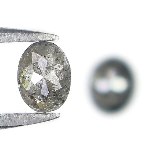 0.59 CT Natural Loose Oval Shape Diamond 5.00 MM Salt And Pepper Diamond KQ2566 - Picture 6 of 8
