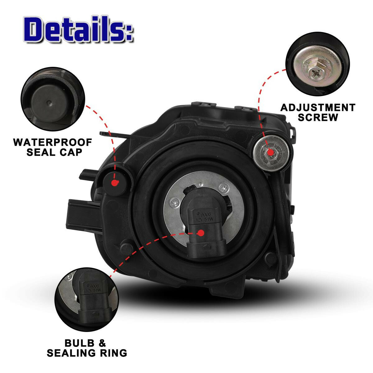 Pair Fog Lights for 2006 2007 2008 2009 2010 2011 Lexus GS