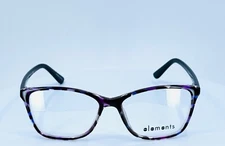ELEMENTS EUROPA EL-320 C2 Tortoise Purple Semi Cat Eye Eyeglasses 54-16-140 B:40