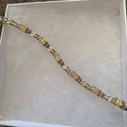 Fire Opal Tennis Bracelet 7" Gorgeous 925 Sterling Silver Fas Lab-Created