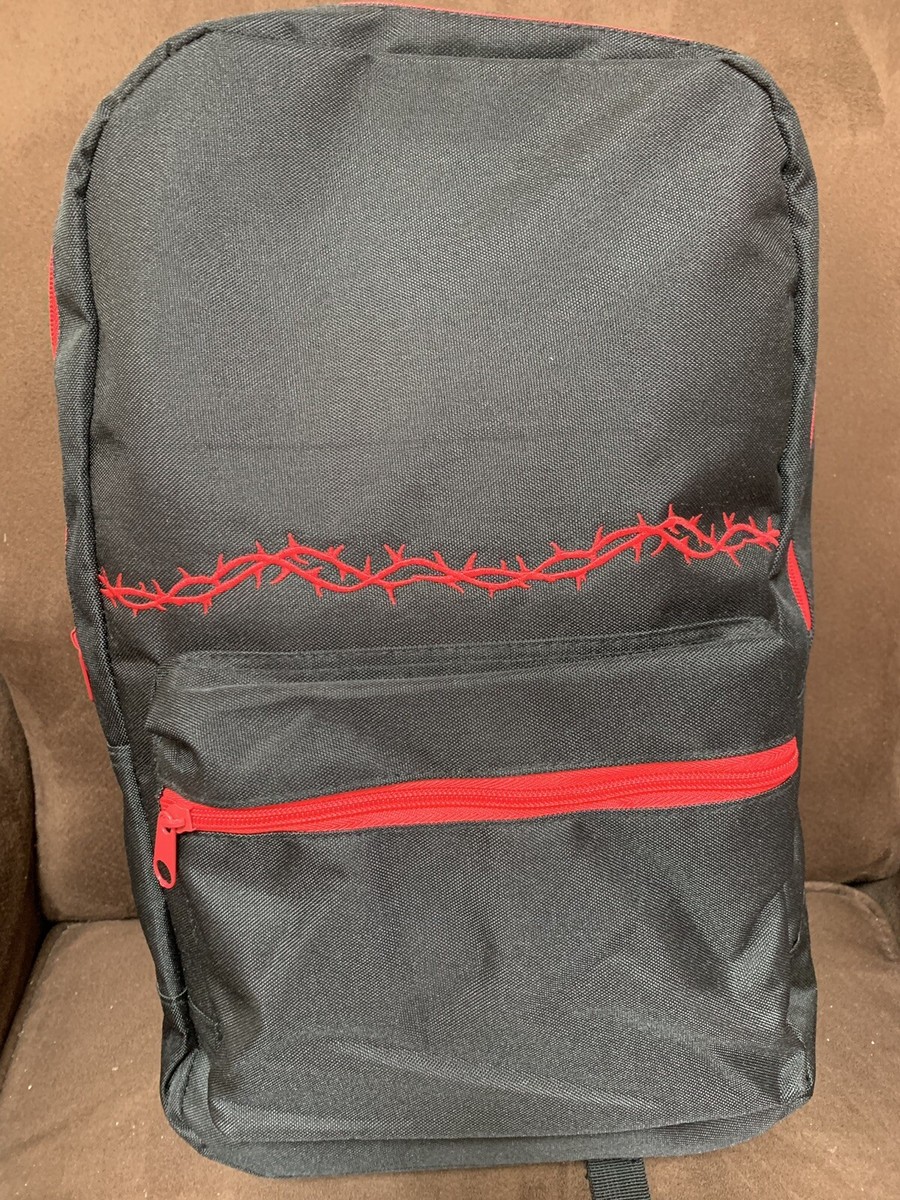 ZUMIEZ BARBED WIRE EMPYRE BACKPACK BRENDA BLACK/RED ACCENTS WOW