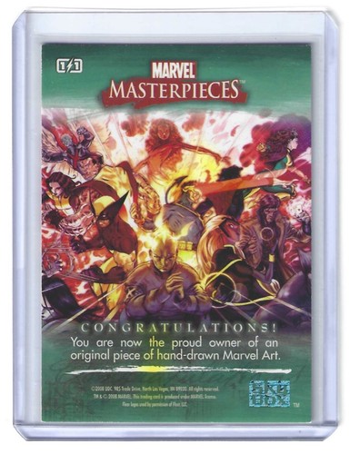 2008 MARVEL MASTERPIECES 3 - SKETCH Cyclops by JULIAN LYTLE - Picture 2 of 2