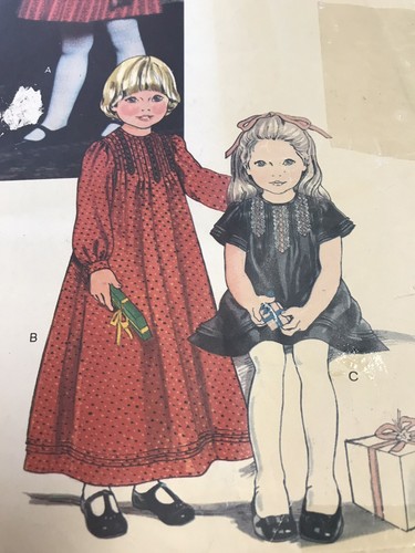 Vintage Little Vogue # 1565 Sewing Pattern Childrens Dresses Size 4 ~ UNCUT - Picture 6 of 9