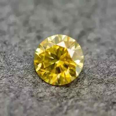 5 CT Yellow Diamond Brilliant Round Cut 11.50mm VVS1 D Grade Certified G07