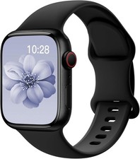 Soft Silicone Strap Compatible with Apple Watch Series 9 44mm Waterproof