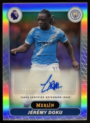 Jeremy Doku 2026 Topps Merlin Premier League Auto Man City
