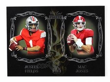 2021 MATTE Dueling Guns Black - Gold Smoke /30 Justin Fields Mac Jones t3w
