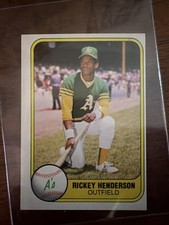 1981 Fleer #574 Rickey Henderson Hof New York Yankees Oakland A’s Nrmt