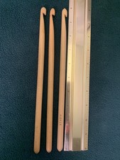 3 10" Afghan Bamboo Crochet Hooks Knitting Needle Hooks size 15
