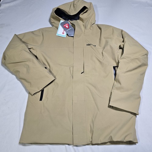 Neu mit Etikett Marmot Elevation Shetland Jacke Kapuze Herren Medium hellbraun braun Primaloft - Bild 1 von 4