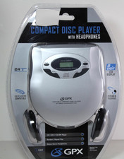 GPX Compact Disc Player C3849 Vintage Portable CD Player w/Headphones New 2002