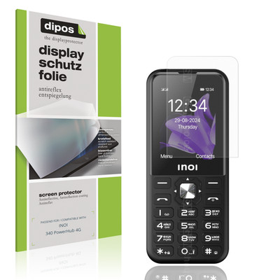 4x Schutzfolie matt für INOI 340 PowerHub 4G Displayschutzfolie Folie Display