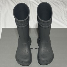 Stivali di gomma Balenciaga Crocs grigio grafite taglia 40 US 7 stile uomo 677384 S21