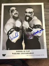 WWF WWE Powers of Pain  The Barbarian & Warlord Signed Wrestling Photo 8x10