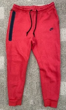 Nike Tech Fleece Jogger Athletic Pants FB8002-672 Red Black $125 Men's Size XL