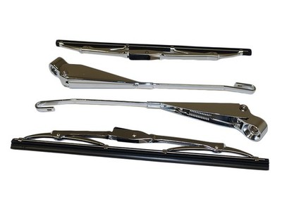 Chrom Scheibenwischer Set & Chrom Wischerarmen Hutmutternbef. fÃ¼r VW KÃ¤fer 130