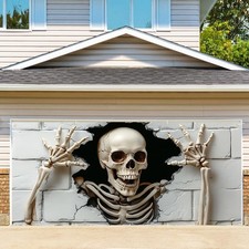 6 x 13 ft Halloween Garage Door Decorations Halloween decorations Witch Door Cov