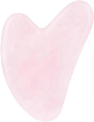 AMZFUK Gua Sha Gesichtsbehandlung Mit Rosenquarz Herzform Guasha Board,Massage Tool