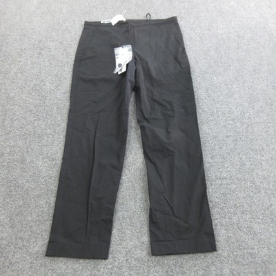 Jil Sander Pants Mens 32x30 Black Stretch Chino Drawstring Waist Italy Casual