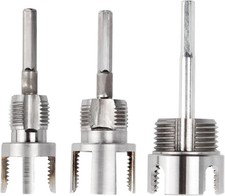 3Pcs PVC Pipe Threader Kit 1/2" 3/4" 1" NPT, Integrated Internal External Pipe