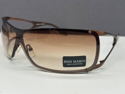Enni Marco Women Y2K Brown Curved Gradient Sunglasses IS 11 007 NP:299 