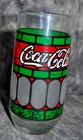Vintage 1970s Coca-Cola Stained Glass Drinking Glass Tiffany Style Frosted 16oz