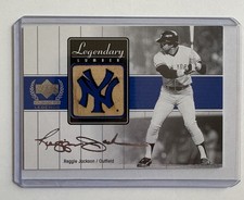 Reggie Jackson 2000 UD Yankee Legends - Legendary Lumber Game Used Bat Card
