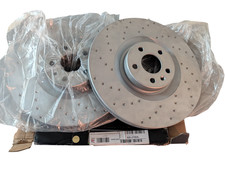 New 2016-2022 Volvo XC90 Front Right Left Rotors Pair Cross Drilled Rotors 366mm